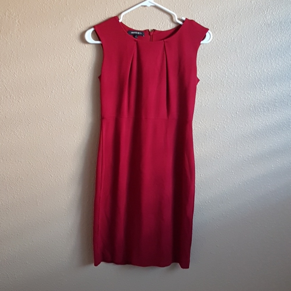 Lafayette 148 NY Red Sheath Dress - P